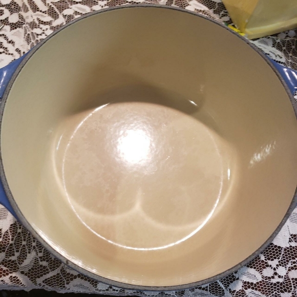 Cottagecore Boho Le Creuset Doufeu 20 Blue Enameled Caat Iron RARE - Picture 4 of 6